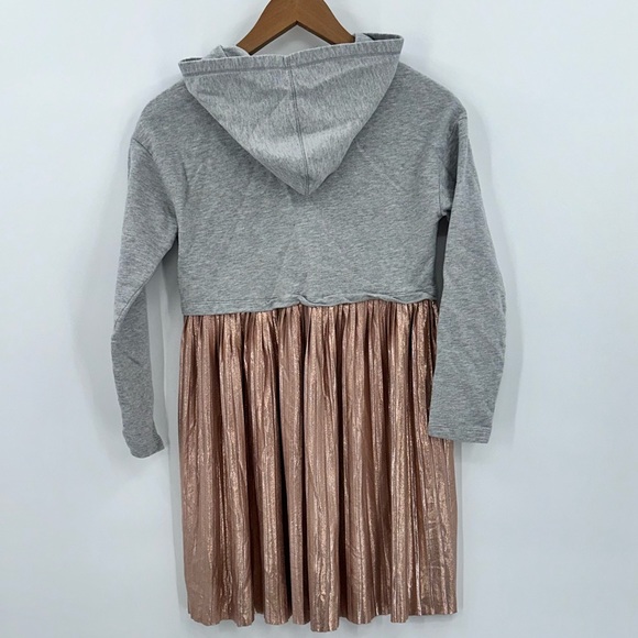GYMBOREE Metallic Pink & Gray Hooded Spellbound Dress Size 10-12 EUC - Picture 6 of 7